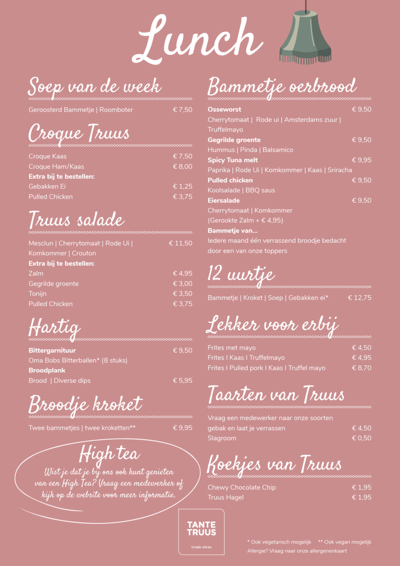 Bekijk de lunchkaart